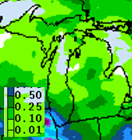 Precipitation forecast for July 14-21.